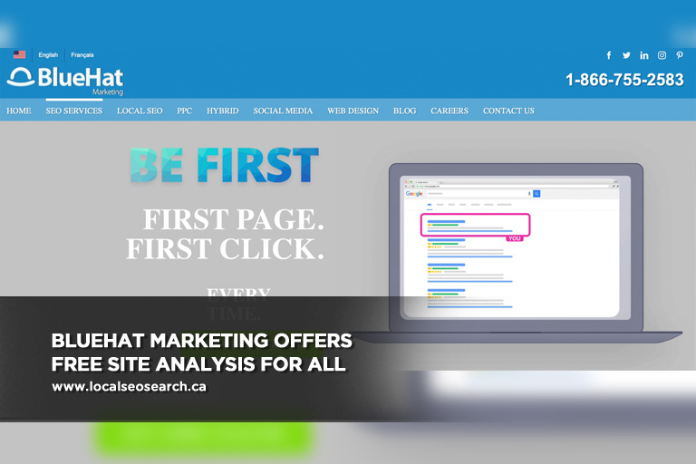 BlueHat Marketing offers free site analysis for all