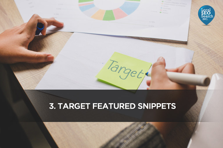 3. Target featured snippets