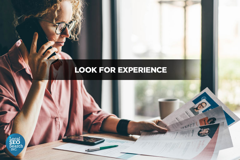 Look for Experience
