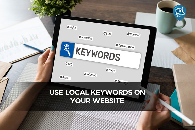 Use local keywords on your website
