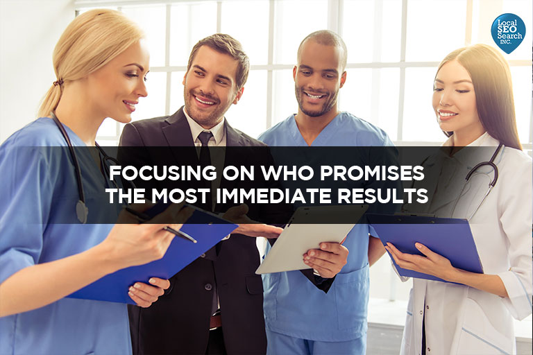 Focus on who promises the most immediate results